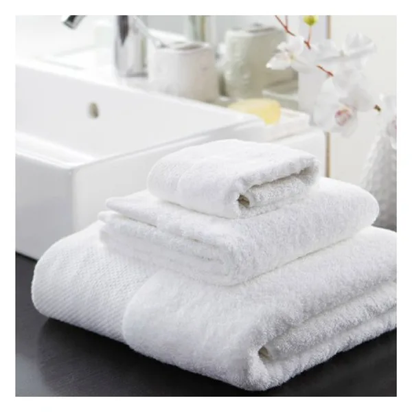 5-star hotel towel range, white, 4 coordinated sizes