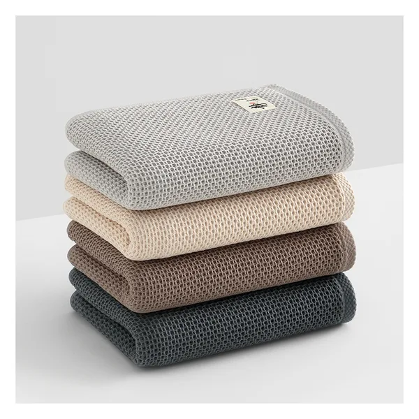 Cotton waffle towel 32×74, 320 gsm, honeycomb