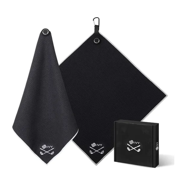 Printed microfiber golf towel 40×60, 380 gsm