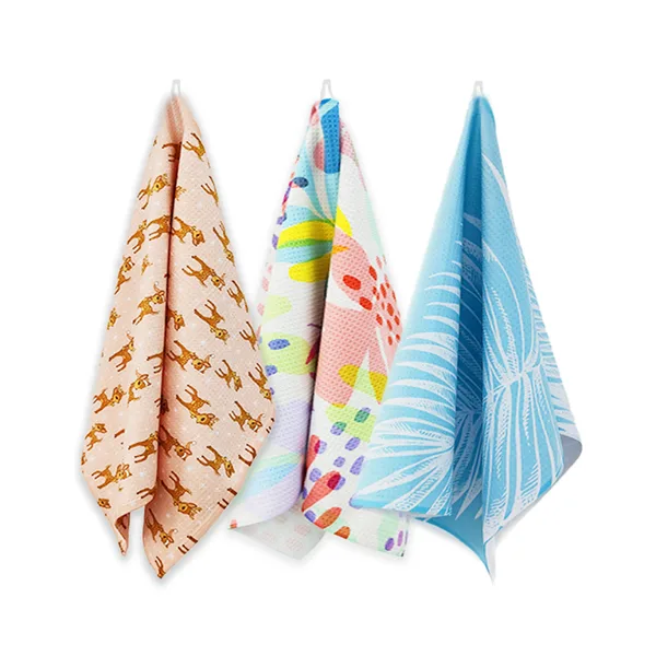 Printed waffle dish towel 40×60, recycled content